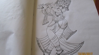 krishna drawing lord sri
