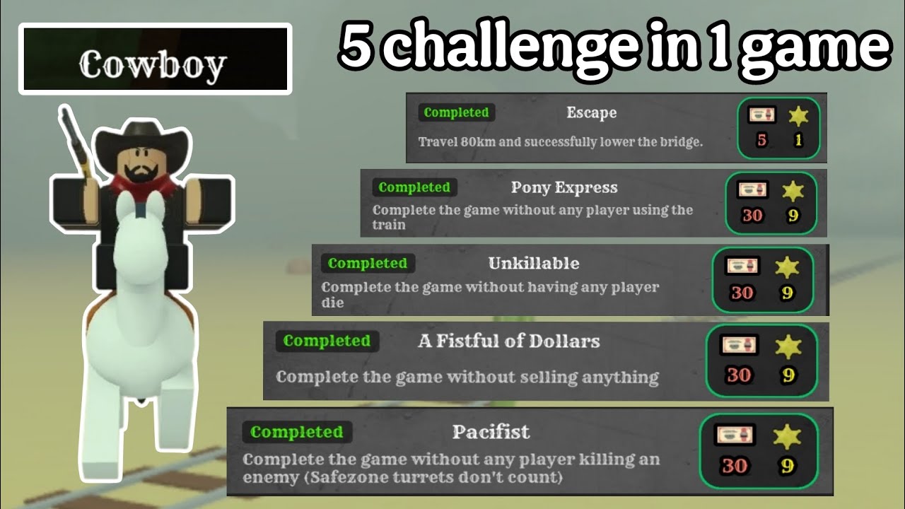 Dead Rails Class Mastery All 5 challenge in 1 game using cowboy class in dead rails #roblox # ...