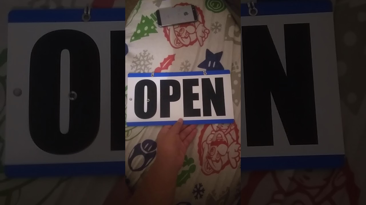 Open closed with clock sign - YouTube