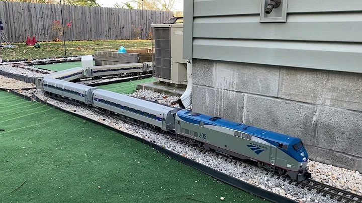 LGB Amtrak genesis and 10 amfleets