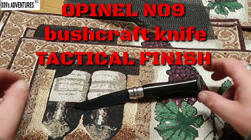 OPINEL No9  BUSHCRAFT KNIFE, TACTICAL BLACK PRESENT.
