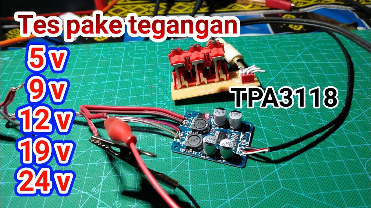 Tpa3118 Mono 60 watt Cek Input Tegangan Power Clas D - YouTube