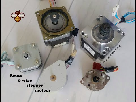 Identify 6 wires stepper motor coils to reuse It