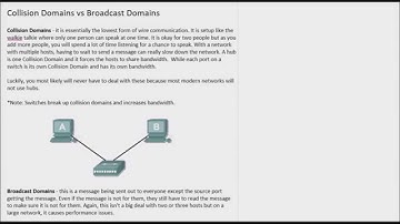 CCNA - Collision Domains and Broadcast Domains