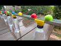 Rainy Day Marble Run☆PET Bottle Piers & Straight Iron Rail Track