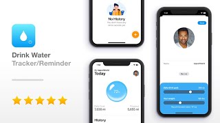 Drink Water - SwiftUI Water Tracker Reminder app - Push Notifications screenshot 4