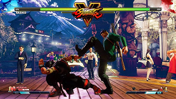 Street Fighter V Rashid vs G CPU vs CPU AI vs AI (hardest difficulty level)