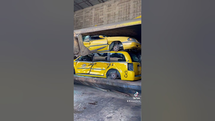 A bad taxi cab ride at Auto Parts City. 2 Taxis get crushed, Impala and Grand Caravan at apcity.com