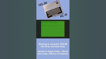 Booting and Using the TRS-80 MC-10 for the First Time