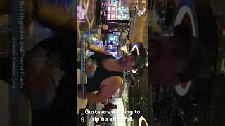 Gustavo Aw Trying To Rip His Shirt Fail, From