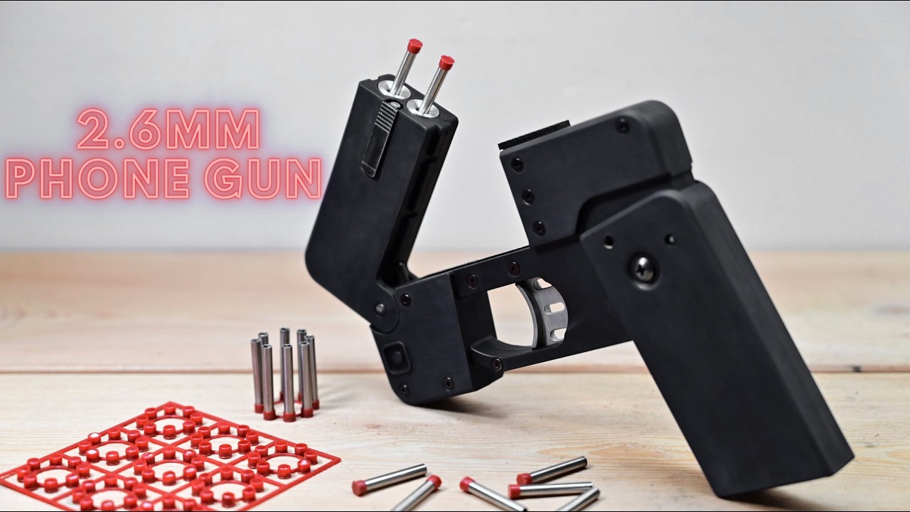 Cell phone gun IC380 DIY Upcycled Chinese made toy guns home made cap gun  