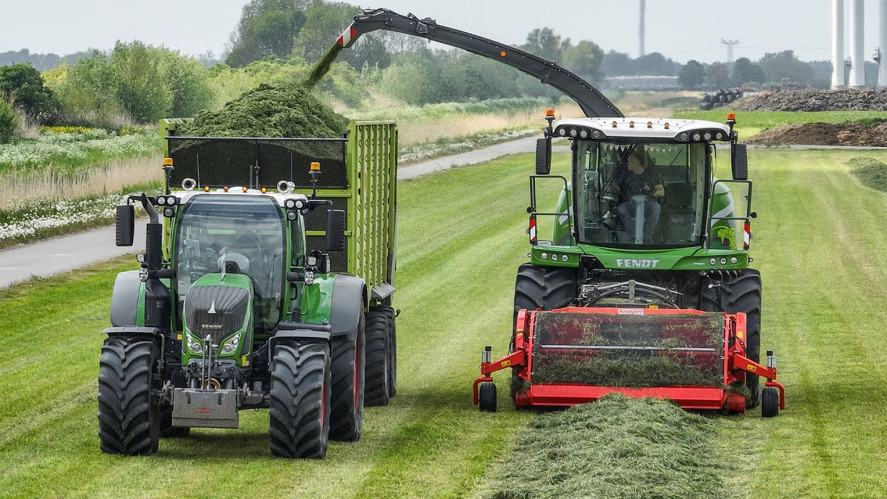 Gras hakselen met Fendt Katana 650 | 2x Fendt 724 | BMWW Agriservice