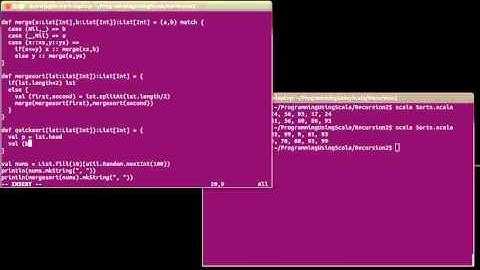 Quicksort using Scala