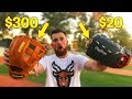 $300 Baseball Glove vs. $20 Baseball Glove! IRL Baseball Challenge