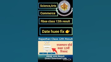 Rbse class 12th result 2023