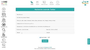 Recherche avancée Twitter plugin InVID WeVerify