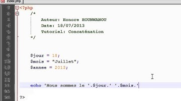 PHP  - 9 - Concaténation de texte