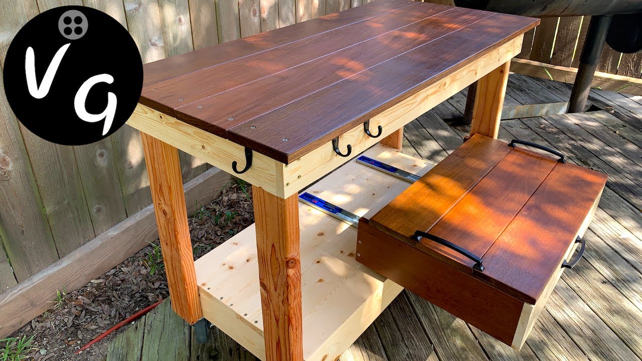How To Build A Bbq Table With Built In Faux Cambro Bbq Cart