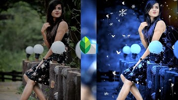 Snapseed : Just 2 Step Cyan Blue Effect 🔥। snapseed photo editing 2023 #Vaasueditz