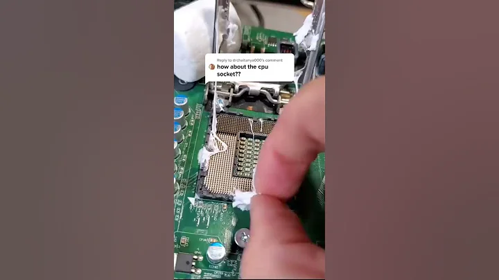 how to clean a messy motherboard socket #shorts