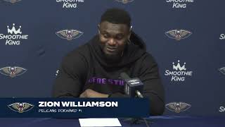 Zion Williamson on loss, adjustments for Tuesday | Pelicans-Lakers Postgame Interview 4/14/24