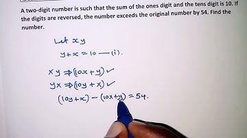 A two digit number reversed problem/algebra