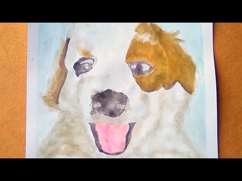 Puppy Benji. Watercolor.