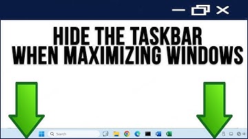 How to Hide the Windows Taskbar Only When Windows Are Full Screen (Maximized)