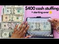 Low cash envelope stuffing 2024  paycheck cash stuffing  savings challenge stuffing  april 4