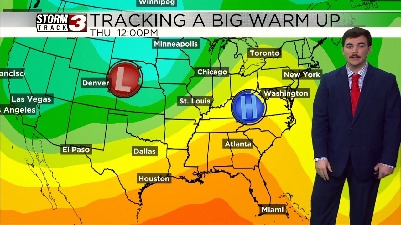 Big warm up on the way for Friday - YouTube