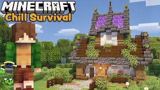 I Built a Magical Skeleton XP Farm!  Minecraft Chill Survival Let's Play