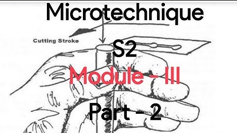 Model questions of - Microtechnique  - (sem - 2  ) - { Module - III } Part - 2