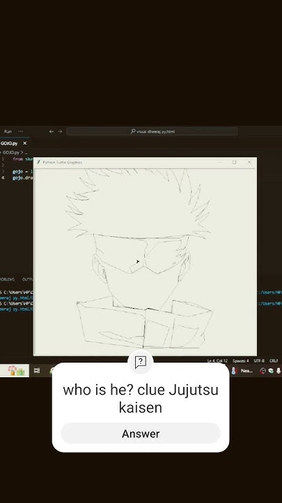 Easy python code for gojo #python #jujutsukaisen - YouTube