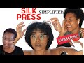 Silk Press-Natural Hair Regimen-Heat training with OLAPLEX. Healthy Natural Hair-NO HEAT DAMAGE