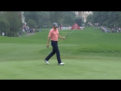 Jordan Spieth’s long-range birdie putt at HSBC Champions