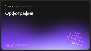 НОКАУТ по русскому языку | Занятие №1 | Онлайн-школа СОТКА