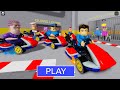 Go kart barrys prison run new scary obby roblox