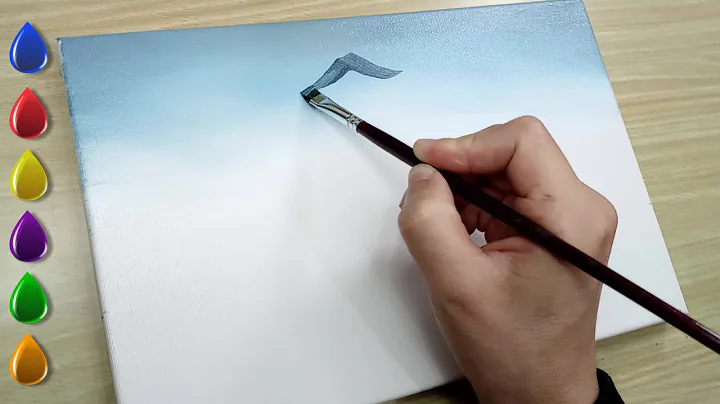 The Splendor of Snowy Mountains / Acrylic Painting for Beginners