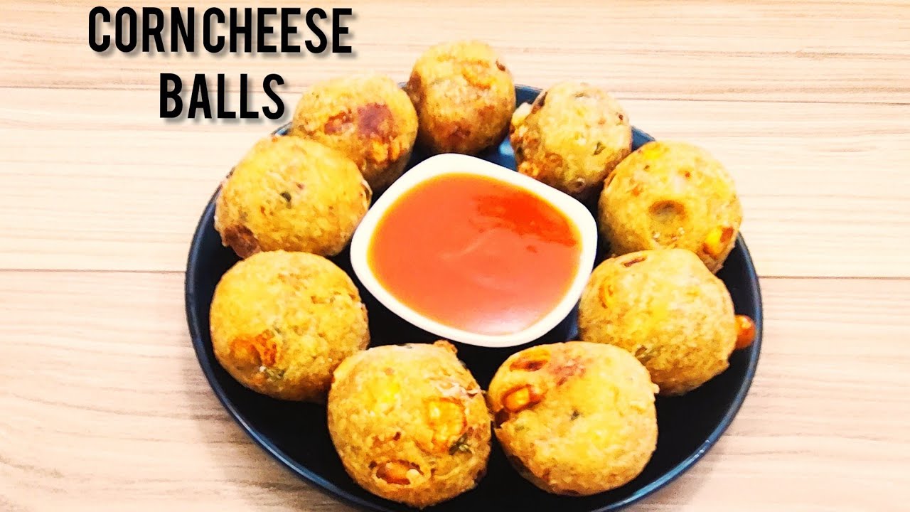 Crispy corn cheese balls recipekids snack how to make veg cheese