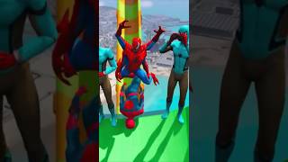Spiderman Waterslide Fails Spiderman mod Gta 5 #spiderman #funnyfails #funnymoments #gtav #shorts