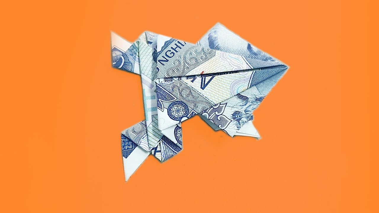Cách Gấp, Xếp Con Ếch Từ Tiền Giấy. How to Fold a Frog From Banknotes.