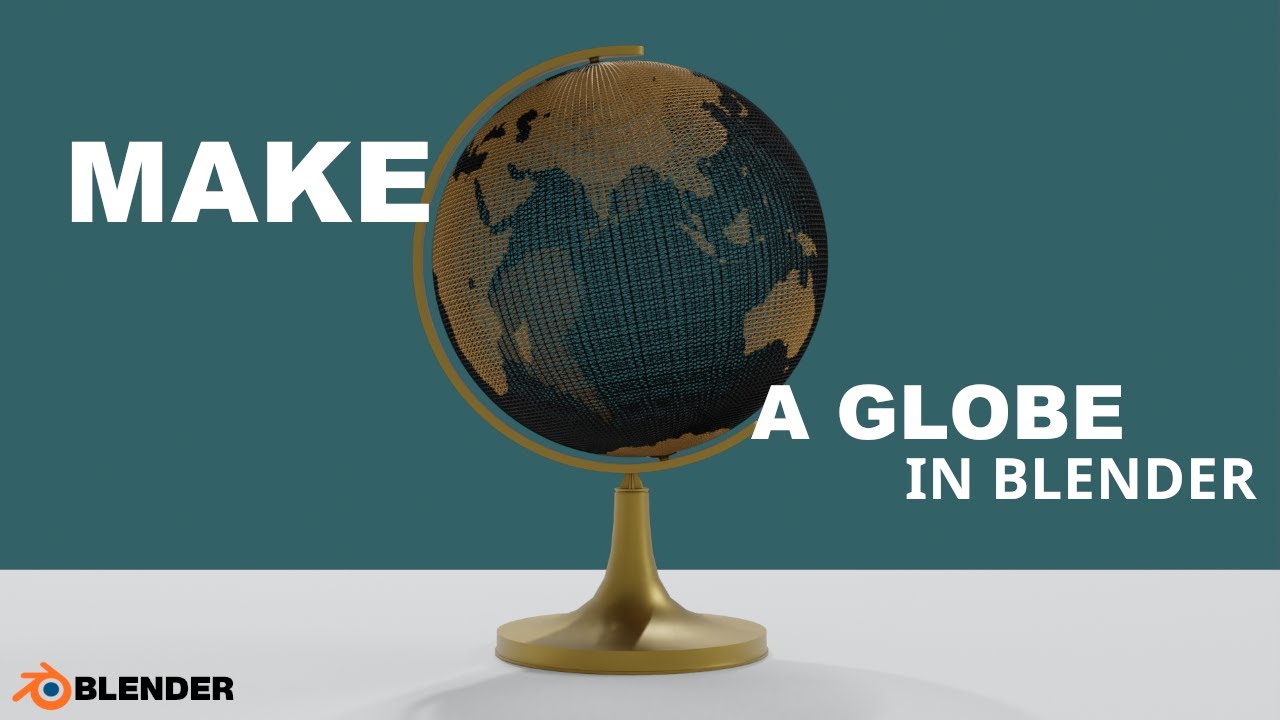 Making a globe in blender in minutes blendertutorial b3d AD3Dglobe