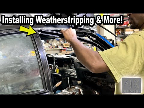 Black Ford Mustang | Installing Door Rails, Side Trim, Door & Hatch Weatherstripping Very Detailed!!