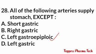 Biochemistry MCQ | Pharmacist Exam Question Paper