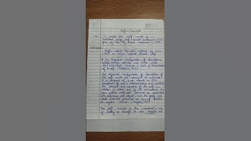 # psychology / Practical // Self Concept Questionnaire //