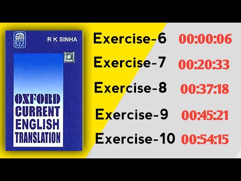 Exercise-6,7,8,9,10 | Oxford Current English Translation Exercise-6,7,8,9,10 | English Translation