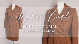 How to sew a coat | Sophie coat sewing tutorial + pattern