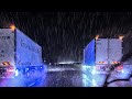 Driving on a highway in heavy rainfor sleep work study