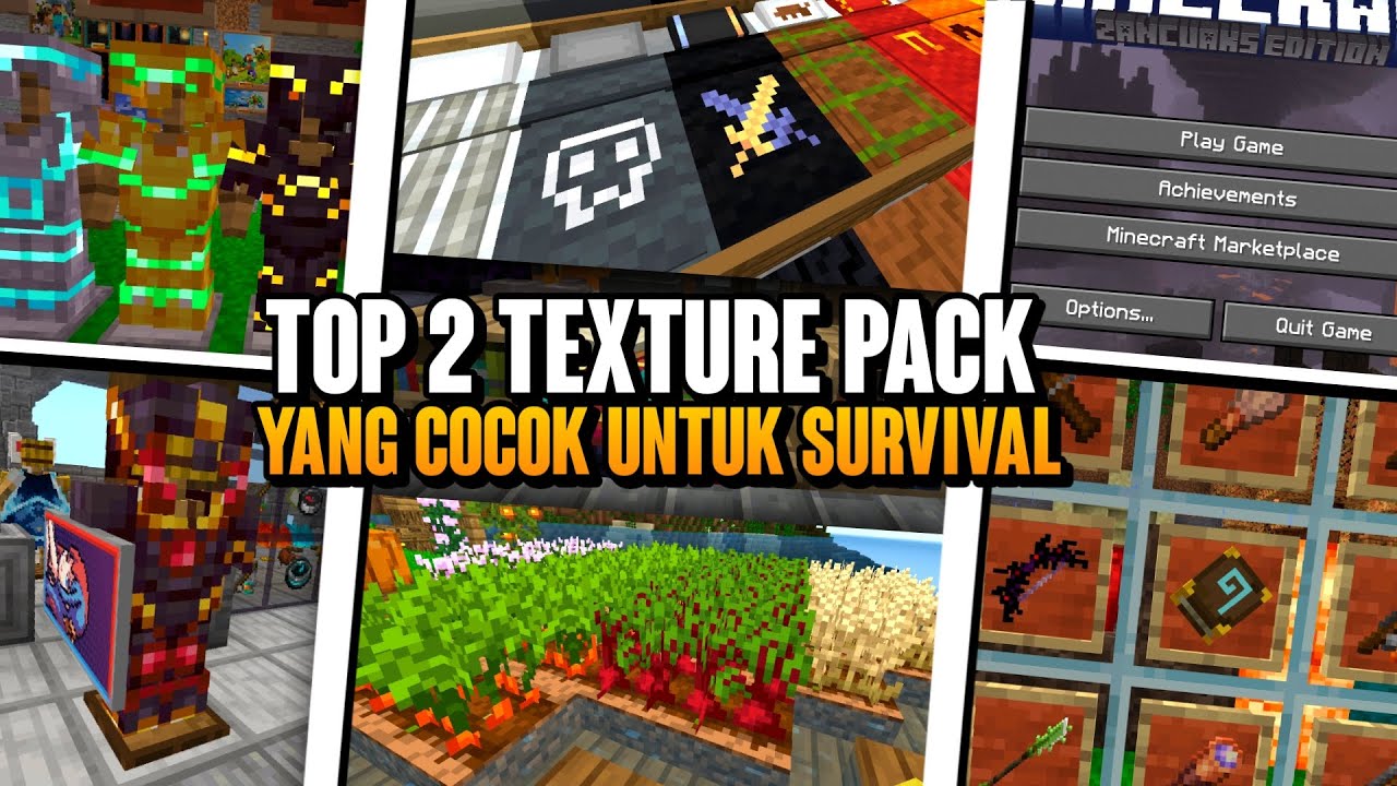 TOP 2 TEXTURE PACK YANG COCOK UNTUK BERMAIN SURVIVAL - Texture Mcpe 1. ...