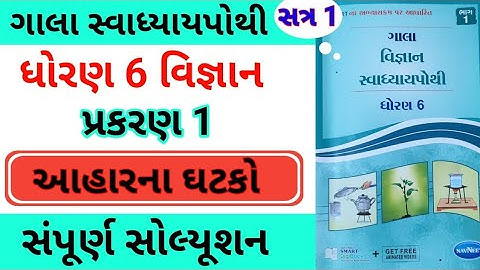 std 6 ch 1 science gala swadhyay pothi | dhoran 6 ch 1 vigyan gala swadhyay pothi | std 6 chapter 1